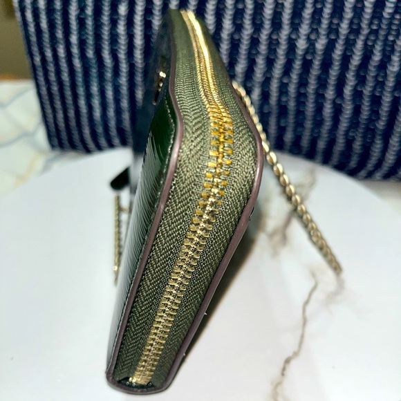 Kate Spade Bixby Place Neda Patent Leather Zip Around Wallet, Spruce Green - Picture 6 of 16